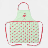 Flamingo Bird Pink Green Animal Patroon Schort (Voorkant)