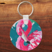 Flamingo Bird Tropical Sleutelhanger (Voorkant)