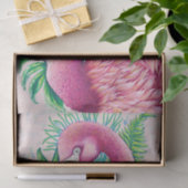 Flamingo Bird Tropische Bloemen Grappig Weefsel Pa Tissuepapier (Geschenk)