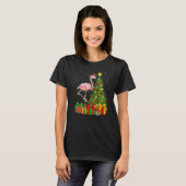 Flamingo Bird  Xmas Holiday Santa Flamingo Christm T-shirt (Voorkant volledig)