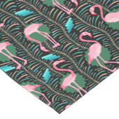 Flamingo Birds 20s Deco Ferns Pattern Black Green Medium Tafelloper (Hoek)