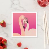 Flamingo Birds Cocktail Papieren servetten (Insitu)