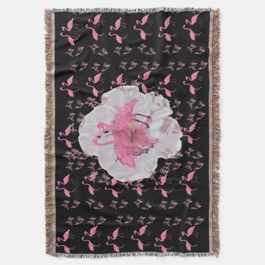 Flamingo Birds Deken (Voorkant Verticaal)