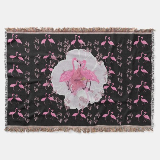 Flamingo Birds Deken (Voorkant)