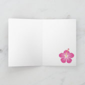 Flamingo Birds on Turquoise Background Feestdagen Kaart (Binnen)