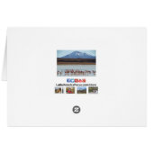 Flamingo Birds on Water - Sneeuwbergen Kaart (Achterkant Horizontaal)