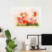 Flamingo Birds Poster (Thuiskantoor)