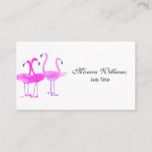 Flamingo Birds Watercolor Pink Tropical Visitekaartje (Voorkant)