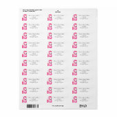 Flamingo Birds Waterverf Return Address Wedding Etiket (Full Sheet)