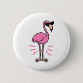 Flamingo birthday, flamingo, flamingo sunglasses ronde button 5,7 cm (Voorkant)