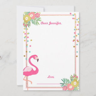 Flamingo Birthday guestbook cards Time Capsule Notitiekaartje