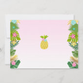 Flamingo Birthday Invitation Topical Luau Party Kaart (Achterkant)