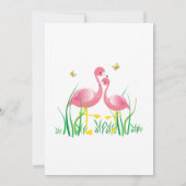 Flamingo Birthday Invite Kaart (Achterkant)