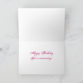 Flamingo Birthday-kaart Kaart (Binnen)