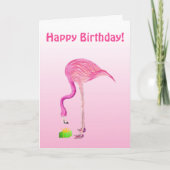 Flamingo Birthday-kaart Kaart (Voorkant)