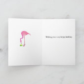 Flamingo Birthday-kaart Kaart (Binnen)