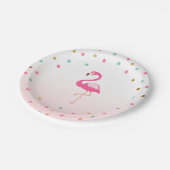 Flamingo Birthday Paper Borden Tropical Luau Papieren Bordje (Gekanteld)