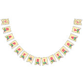 Flamingo Birthday Party - Bunting Flag Sign Banner (Alle)