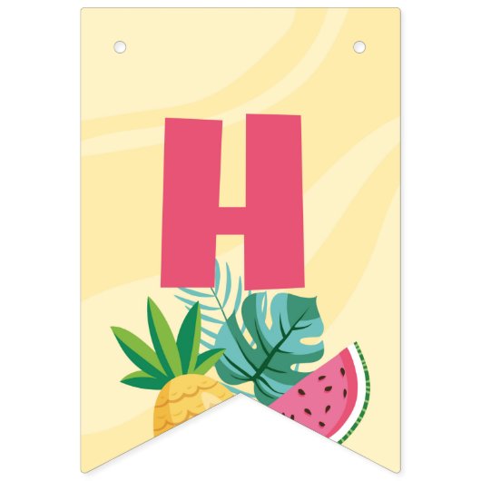 Flamingo Birthday Party - Bunting Flag Sign Banner (Tweede vlag)