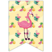 Flamingo Birthday Party - Bunting Flag Sign Banner (Eerste vlag)