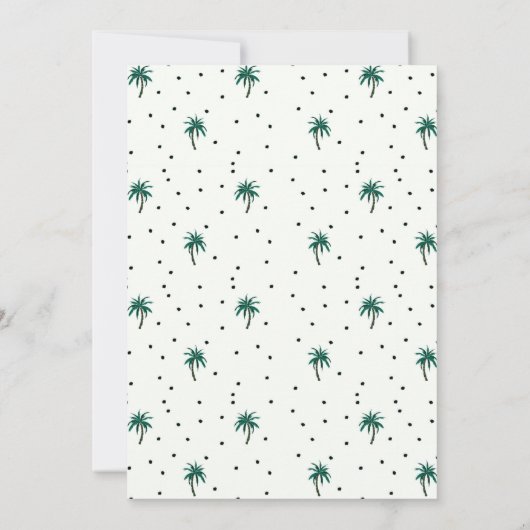 Flamingo Birthday Party Invitation Kaart (Achterkant)