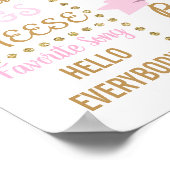 Flamingo Birthday Party sign poster (Hoek)