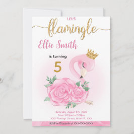 Flamingo Birthday Uitnodiging