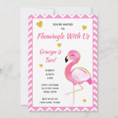 Flamingo Birthday Uitnodiging (Voorkant)