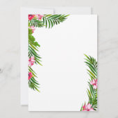 Flamingo Birthday Uitnodiging (Achterkant)