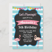 Flamingo Birthday Uitnodiging (Voorkant)
