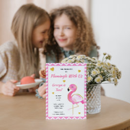 Flamingo Birthday Uitnodiging
