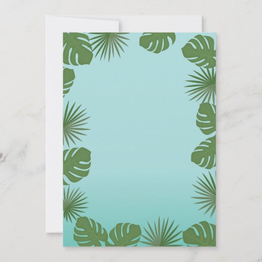 Flamingo Birthday Uitnodiging (Achterkant)