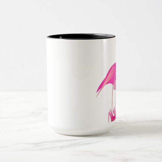 Flamingo Black 15 oz Ringer Mok (Midden)