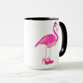 Flamingo Black 15 oz Ringer Mok (Voorkant rechts)