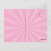 Flamingo Blauw Hallo Briefkaart (Achterkant)