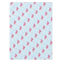 Flamingo, blauwe en witte strepen