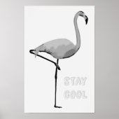 Flamingo "blijf cool" poster (Voorkant)