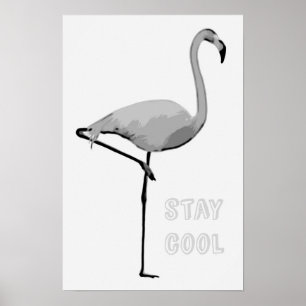 Flamingo "blijf cool" poster