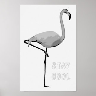 Flamingo "blijf cool" poster