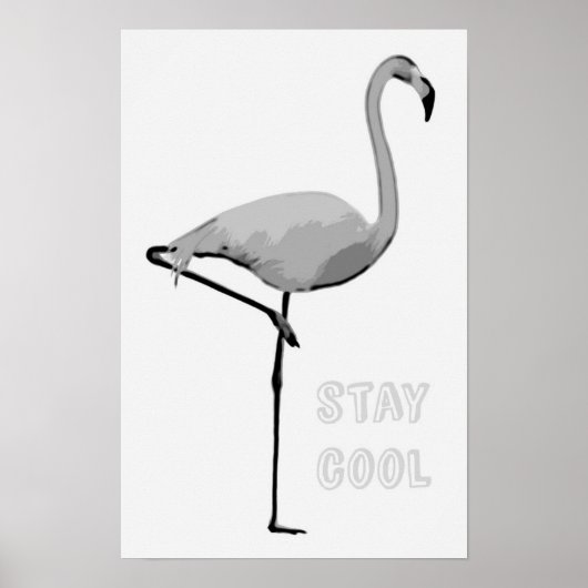 Flamingo "blijf cool" poster (Voorkant)