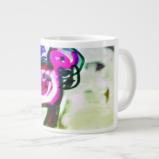 Flamingo bloem vreugde grote koffiekop (Voorkant rechts)