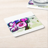 Flamingo bloem vreugde kartonnen onderzetters (Schuin)