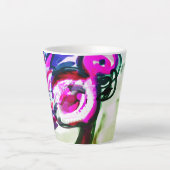 Flamingo bloem vreugde latte mok (Voorkant)