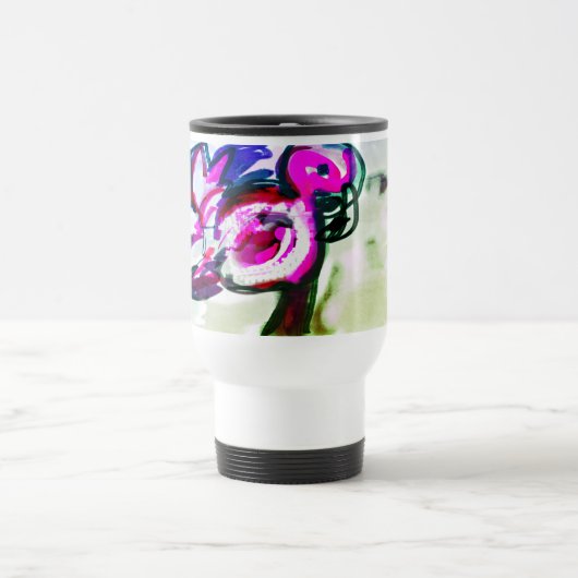 Flamingo bloem vreugde reisbeker (Center)