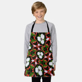 Flamingo bloemen patroon schort (Gedragen)