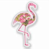 Flamingo Bloemen Stijl Decal Stickers (Voorkant)