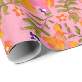 Flamingo Bloom Wrapping Paper Cadeaupapier (Rol Hoek)