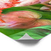 Flamingo-Blooming in Paradise Art Poster/Afdruk Poster (Hoek)