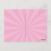 Flamingo Blue Hello Briefkaart (Achterkant)