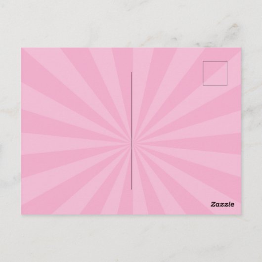 Flamingo Blue Hello Briefkaart (Achterkant)